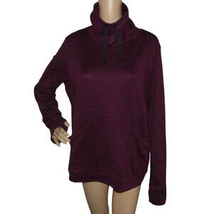 Old Navy Active Shirt Womens Large Purple Heather Funnel Neck Pullover Knit